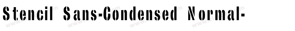 Stencil Sans-Condensed Normal字体转换